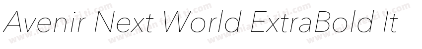 Avenir Next World ExtraBold It字体转换